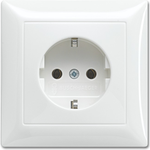 Busch-Jaeger 2011-0-6243. Buchsen-Typ: CEE 7/3. Produktfarbe: Weiß. Ausgangsspannung: 250 V, Ausgangsstrom: 16 A (2011-0-6243)