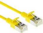 ACT Yellow 10 meter LSZH S/FTP CAT6A slimline patch cable snagless with RJ45 connectors (DB7810)