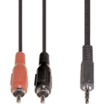 e+p B 113/2 2.5m 2 x RCA 3.5mm Schwarz Audio-Kabel (B 113/2)