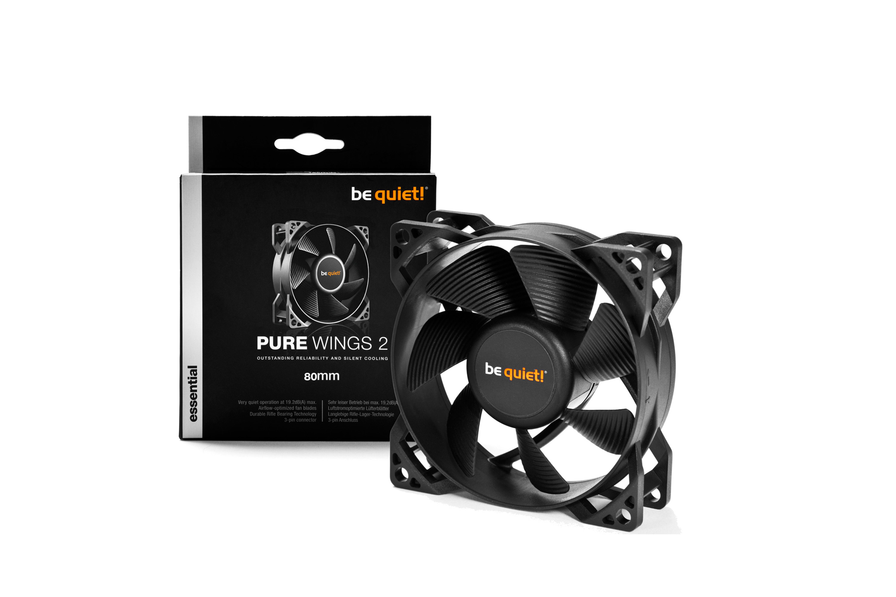 be quiet! Pure Wings 2 80mm Gehäuselüfter Schwarz