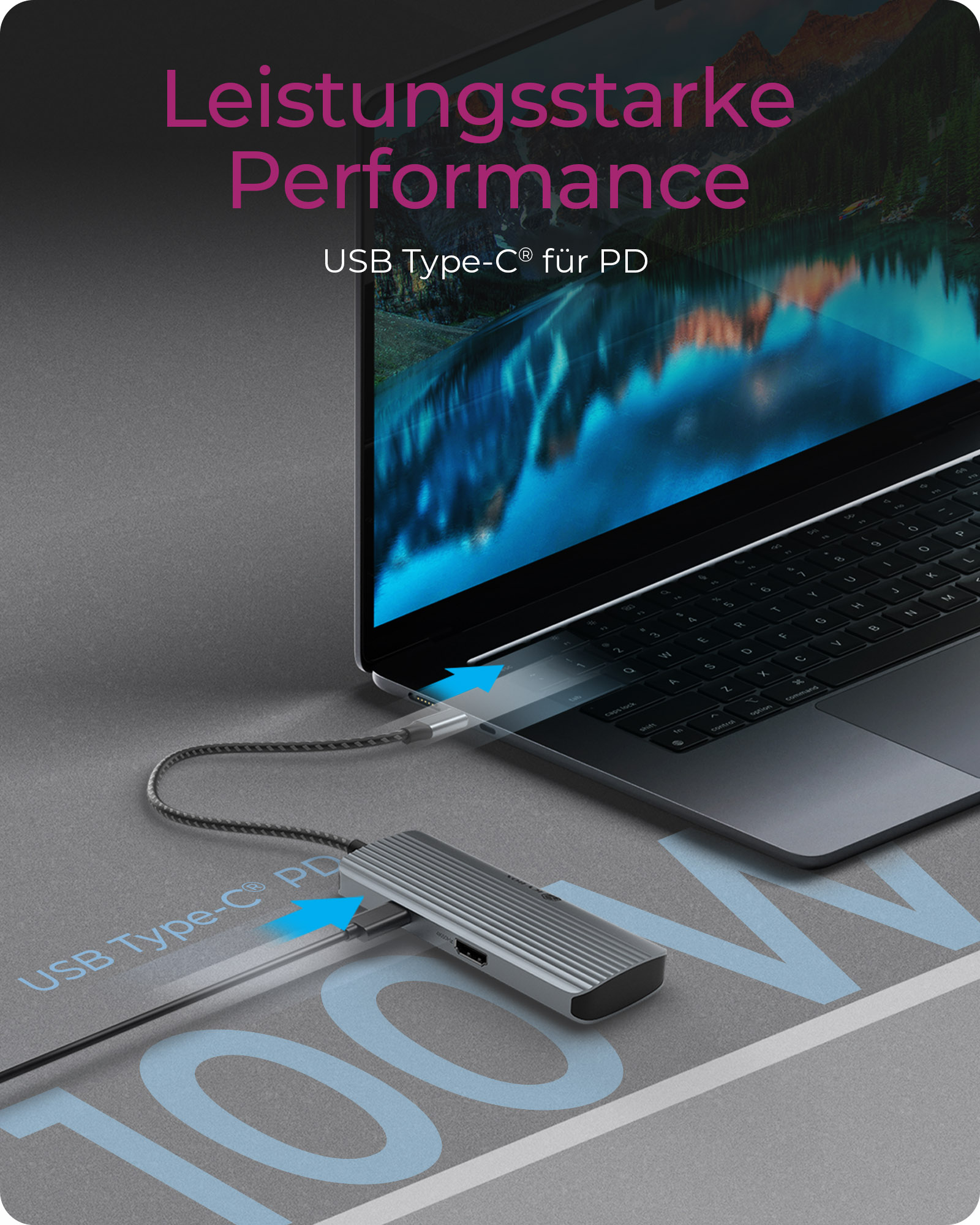 ICY BOX IB-DK4022a-CPD Dockingstation USB-C HDMI 4K 60Hz Silber Schwarz