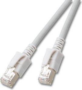 Patchkabel, Cat. 6A, S/FTP, PiMF, halogenfrei, mit leuchtenden Steckern, weiß, 0,5m, Good Connections® (8060-L005W)