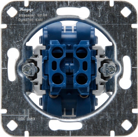 KOPP 507800006 Unterputz Doppeltaster-Sockel (2x Schließer | 250V | 10AX | 10A | IP20) (507800006)