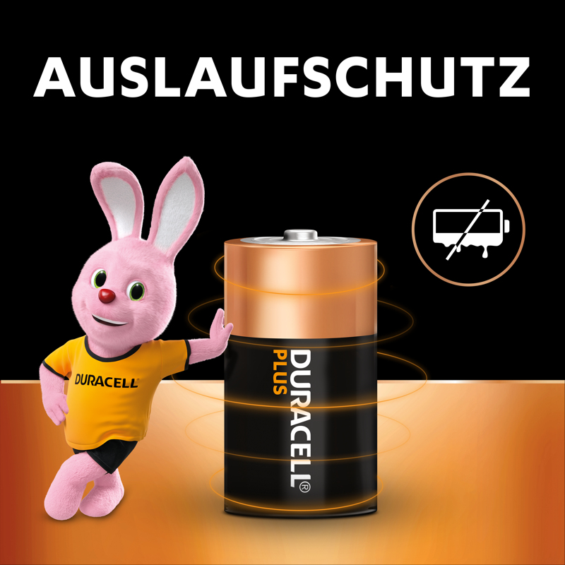 Duracell Plus Mono (D) Batterien 4er-Pack MN1300/LR20 1,5 V