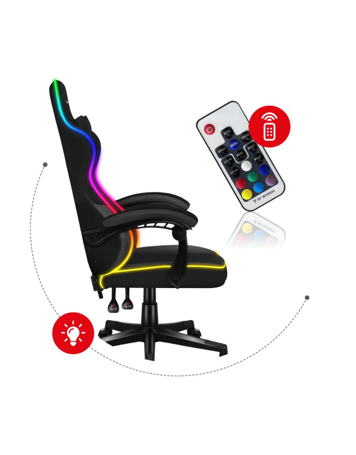Huzaro Force 4.4 RGB Black Gaming-Stuhl Schwarz