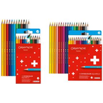 CARAN D'ACHE Buntstifte Swisscolor Aquarelle,12er Kartonetui wasservermalbar, aus Zedernholz, hexagonaler Schaft, - 1 Stück (1285.812)