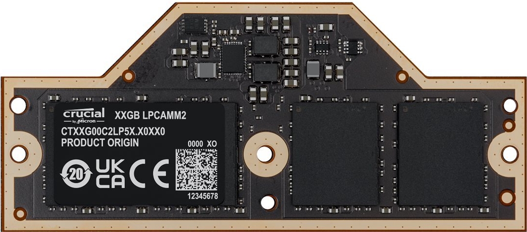 Crucial LPCAMM2 LPDDR5X 32GB Memory (CT32G75C2LP5X)