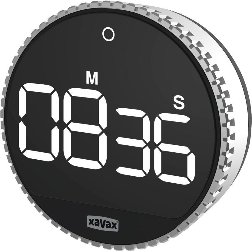 Hama Rotation Digitaler Küchentimer Schwarz - Silber (00185858)