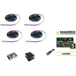 EUROLITE Set 4x LED Pixel Strip RGB 5m inkl. Madrix Start Software 20001059