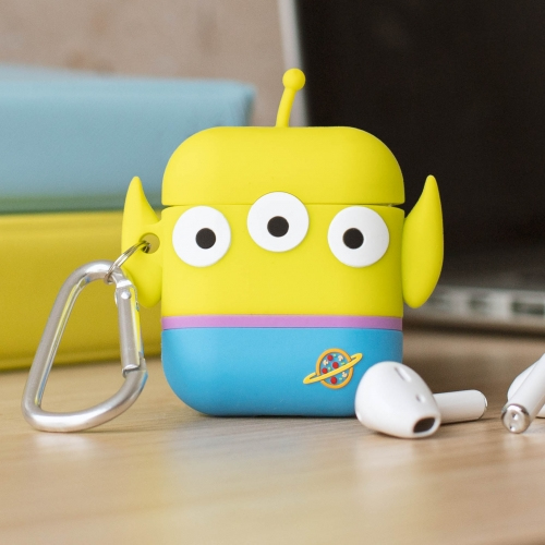 ThumbsUp! PowerSquad AirPods Case Alien 3D-Silikon Blau, Weiß, Gelb
