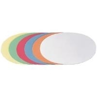 FRANKEN Moderationskarte, Oval, 190 x 110 mm, sortiert in den Farben: weiß, hellblau, rot, gelb, orange und grün (UMZ 11