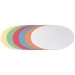 FRANKEN Moderationskarte, Oval, 190 x 110 mm, sortiert in den Farben: weiß, hellblau, rot, gelb, orange und grün (UMZ 1119 99)
