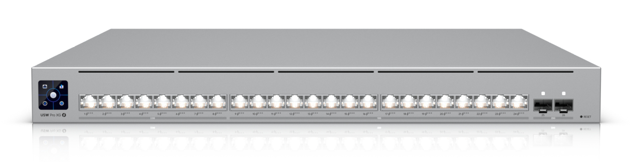 Ubiquiti UniFi Switch Pro XG 24 PoE - L3 Managed Switch - 24 Ports - Silber