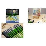 kangaro Öl-Pinsel-Set, 10-teilig, im Etui Pinsel aus Schweineborsten, sortiert in 10 Formen und - 1 Stück (K-840001)