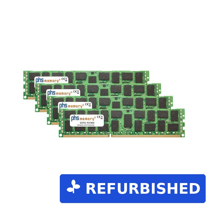 PHS-memory 64GB (4x16GB) Kit RAM Speicher für Supermicro H8QGL-6F DDR3 RDIMM 1600MHz PC3-12800R (SP263151) (B-Ware)