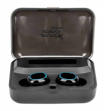 Manhattan Sound Science True Wireless In-Ear-Kopfhörer Bluetooth 5.0 Schwarz