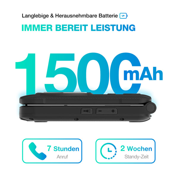 AGM M8 Flip Outdoor Klapphandy IP68/IP69K Dual-SIM 2,8" 1500 mAh Schwarz