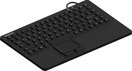 KeySonic KSK-5230 IN Kabelgebundene USB-Tastatur UK QWERTY Touchpad Wasserdicht Schwarz