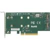 Super Micro Supermicro AOC-SLG3-2M2 - Schnittstellenadapter - M.2 - Erweiterungsschlitz auf 2 x M.2 - M.2 NVMe Card - Low-Profile - PCIe 3.0 x8 (AOC-SLG3-2M2-O)
