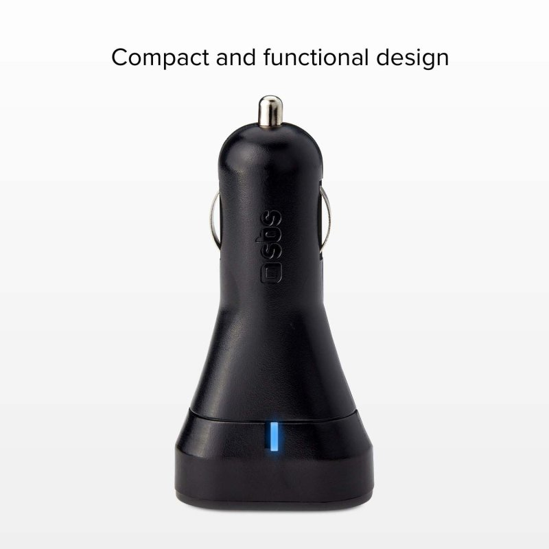 SBS TECRTC1USB2AUL KFZ-Ladegerät USB-C 5 V Schwarz