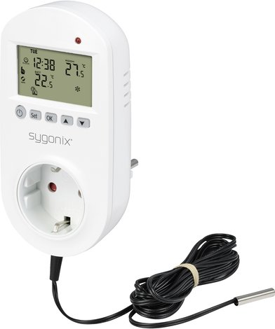 Sygonix Universalthermostat Zwischenstecker Wochenprogramm 1 bis 70 °C (SY-5372566)