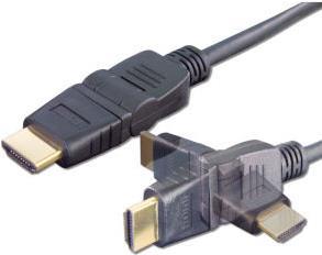 e+p HDWD 33. Kabellänge: 2 m, Anschluss 1: HDMI Type A (Standard), Steckverbinder 1 Geschlecht: Männlich, Anschluss 2: HDMI Type A (Standard), Steckverbinder 2 Geschlecht: Männlich, Beschichtung Verbindungsanschlüsse: Gold, Produktfarbe: Schwarz (HDWD33)