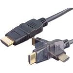 e+p HDWD 33. Kabellänge: 2 m, Anschluss 1: HDMI Type A (Standard), Steckverbinder 1 Geschlecht: Männlich, Anschluss 2: HDMI Type A (Standard), Steckverbinder 2 Geschlecht: Männlich, Beschichtung Verbindungsanschlüsse: Gold, Produktfarbe: Schwarz (HDWD33)