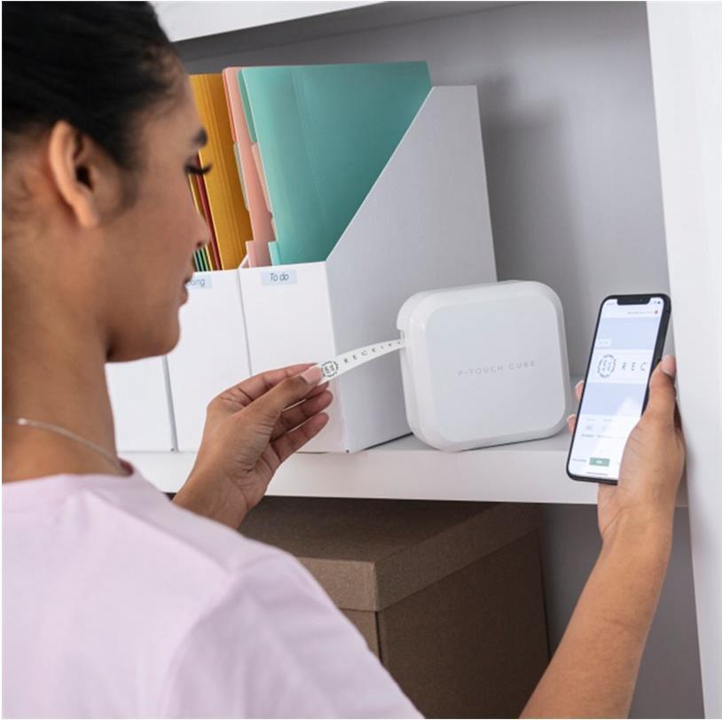 Brother P-Touch Cube Plus PT-P710BTH Etikettendrucker 180 x 360 dpi 20 mm/s Weiß