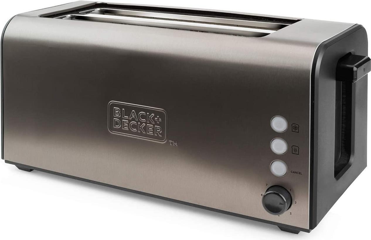 Black+Decker ES9600080B BXTO1500E Toaster, 1500W, Edelstahl, Grau (BXTO1500E)