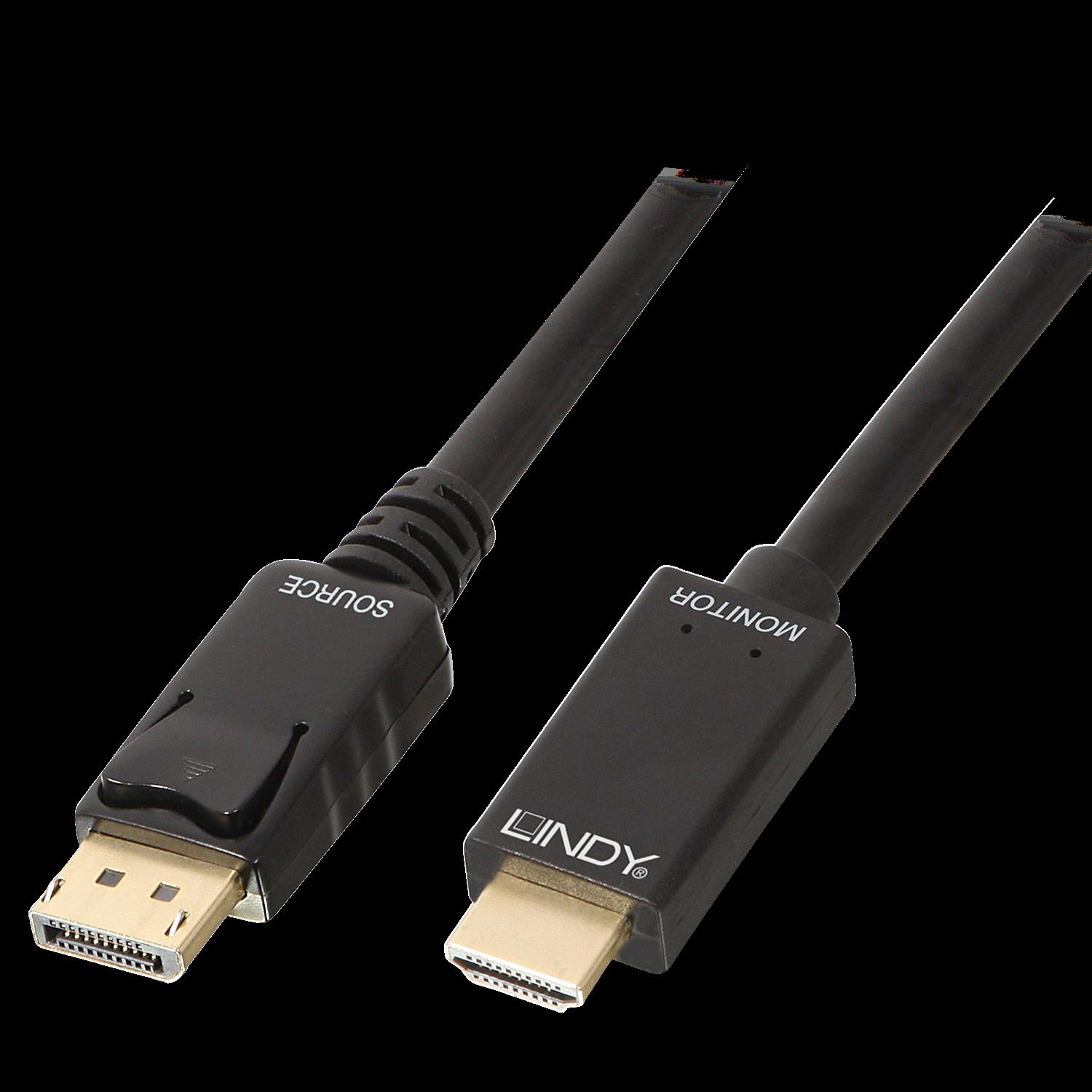 LINDY - Videokabel - DisplayPort / HDMI - DisplayPort (M) bis HDMI (M) - 2 m (36922)