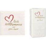 PAPSTAR Cocktail-Servietten "PUNTO", 200 x 200 mm, weiß 2-lagig, 1/4 Falz, Tissue, mit Punkt auf Punkt - 1 Stück (37051)