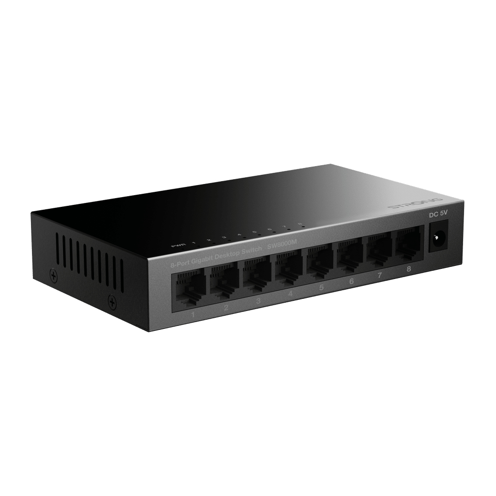 Strong SW8000M Gigabit Ethernet Switch 8-Port Unmanaged Schwarz