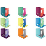 LEITZ Ordner Active Urban Chic, 180 Grad, 82 mm, hellrot DIN A4, abgerundeter Rücken, aus Polyfoam, Duo-Optik, mit - 1 Stück (1116-00-20)