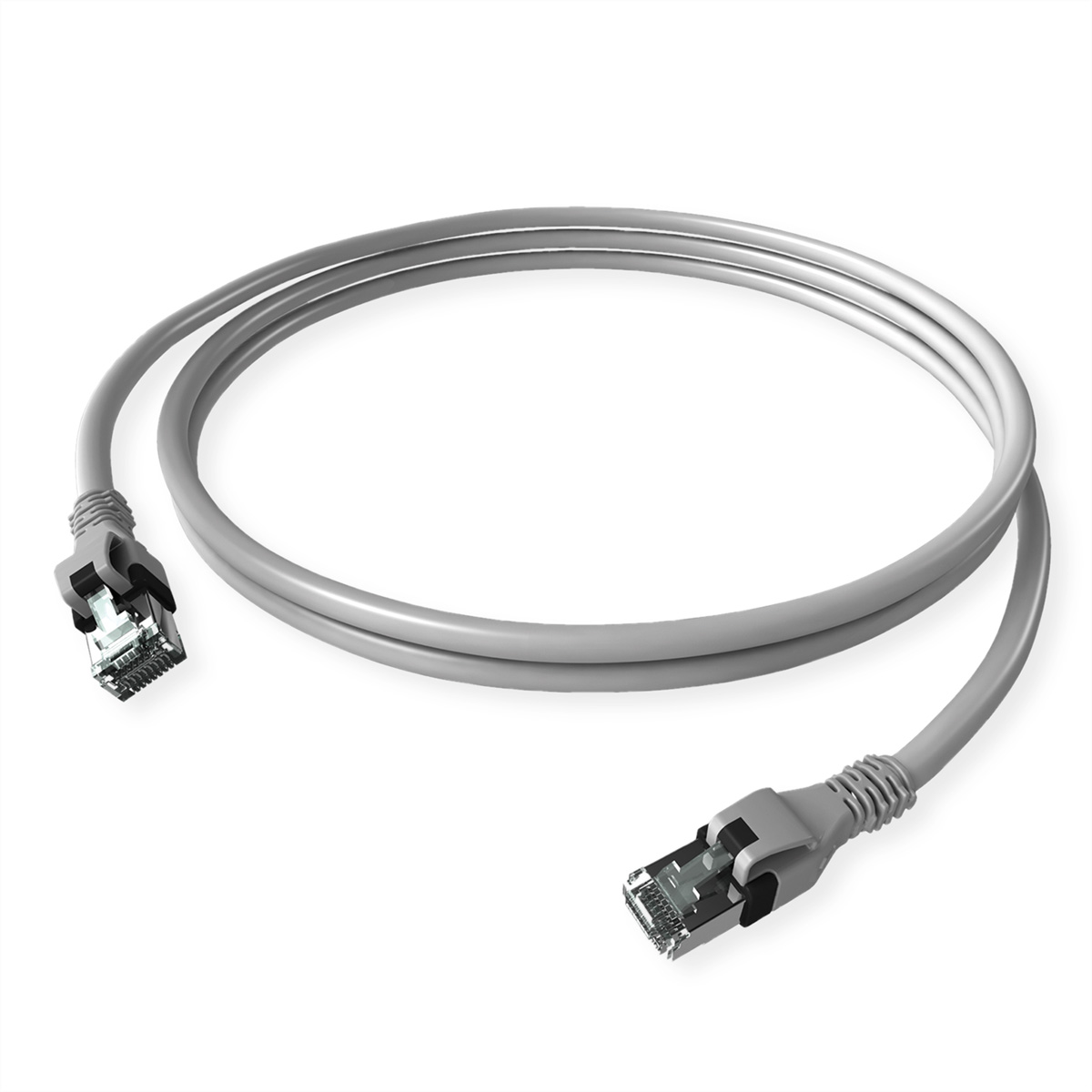 EasyLan DualBoot PushPull Patchkabel CAT 6 S/FTP (S-STP) 2 m Grau