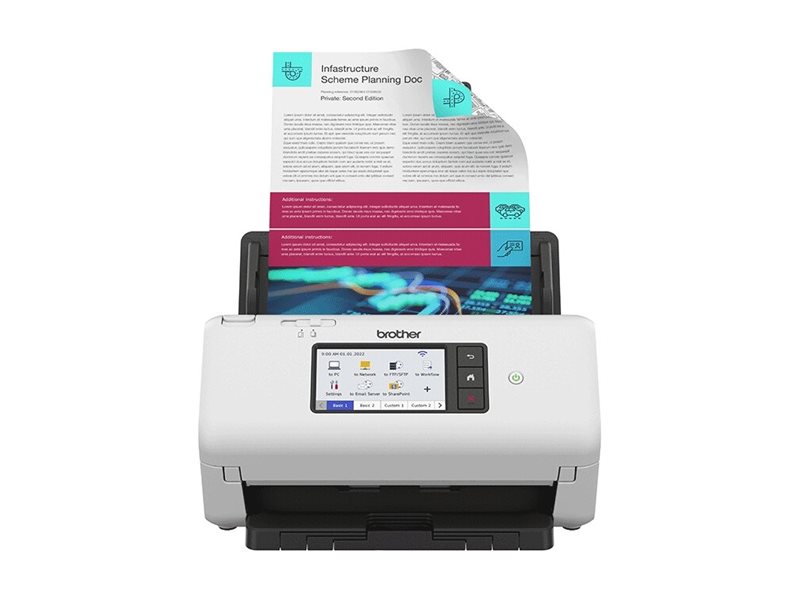 Brother ADS-4700W Dokumentenscanner Duplex 600 dpi 40 ppm Wi-Fi Schwarz, Weiß