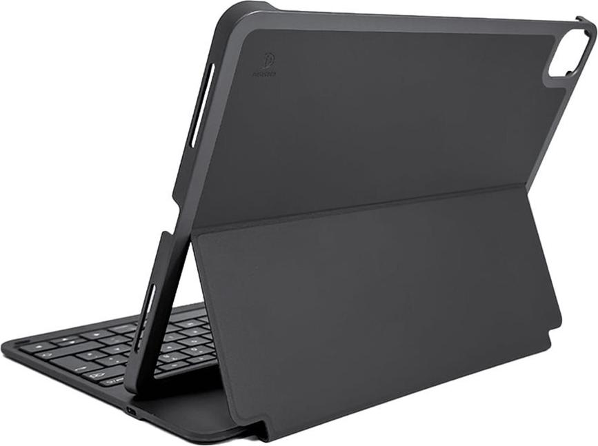 DEQSTER Slim Pro Tastatur und Foliohülle für iPad 10,9" Bluetooth QWERTZ Grau