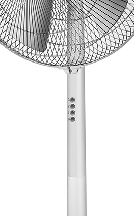 Unold Silverline 86820 Standventilator 40 cm 50 W Silber, Weiß