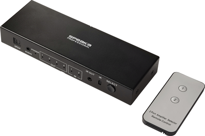 SpeaKa Professional SP-SWAP-500 KVM-Matrix-Switch mit Audio-Ports 3480 x 2160 Pixel Schwarz (SP-13904372)