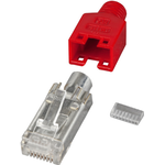 RJ45-Hirose Stecker STP, TM11 rot, 100 Stück, 3 Elemente, Cat. 5e Hersteller: HIROSE (H7540.6-100)