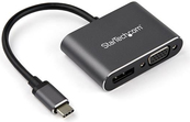 StarTech.com CDP2DPVGA USB-C Multiport Adapter (DisplayPort oder VGA, 4K 60Hz, Aluminium, 2-in-1-USB Typ C zu DP oder VGA) (CDP2DPVGA)