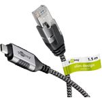 Goobay Ethernet-Kabel USB-C 3.1 auf RJ45 Slim 1.5 m - verbindet Router Modem oder (74402)