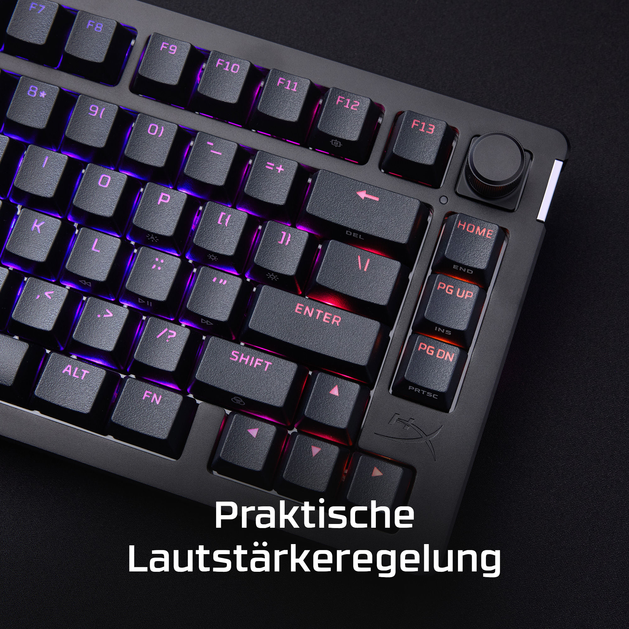 HyperX Alloy Rise 75 Gaming-Tastatur Mechanisch USB-C RGB Deutsch Schwarz