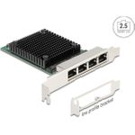 Delock PCI Express x4 Netzwerkkarte 2.5 Gigabit LAN 4 x RJ45 RTL8125 (88601)
