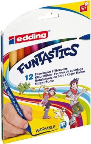 EDDING 12 edding FUNTASTICS e-15 Filzstifte farbsortiert; 1 Pack = 12 St.