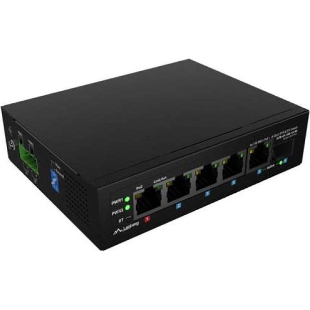 LANBERG Switch ILFE-4P-1GE-1S-90 Light Indus. PoE 1xBT 3xAT (ILFE-4P-1GE-1S-90)