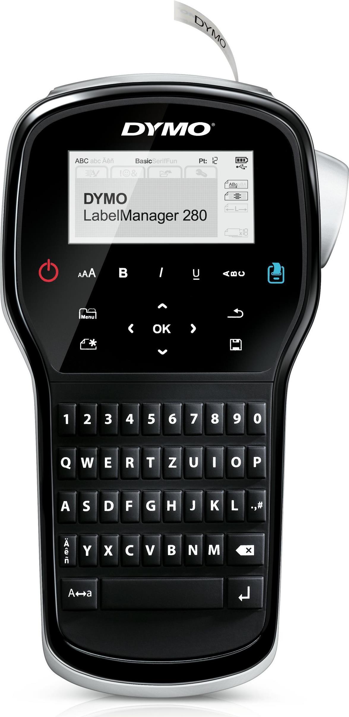 DYMO LabelManager 280 Beschriftungsgerät Schwarz, Silber
