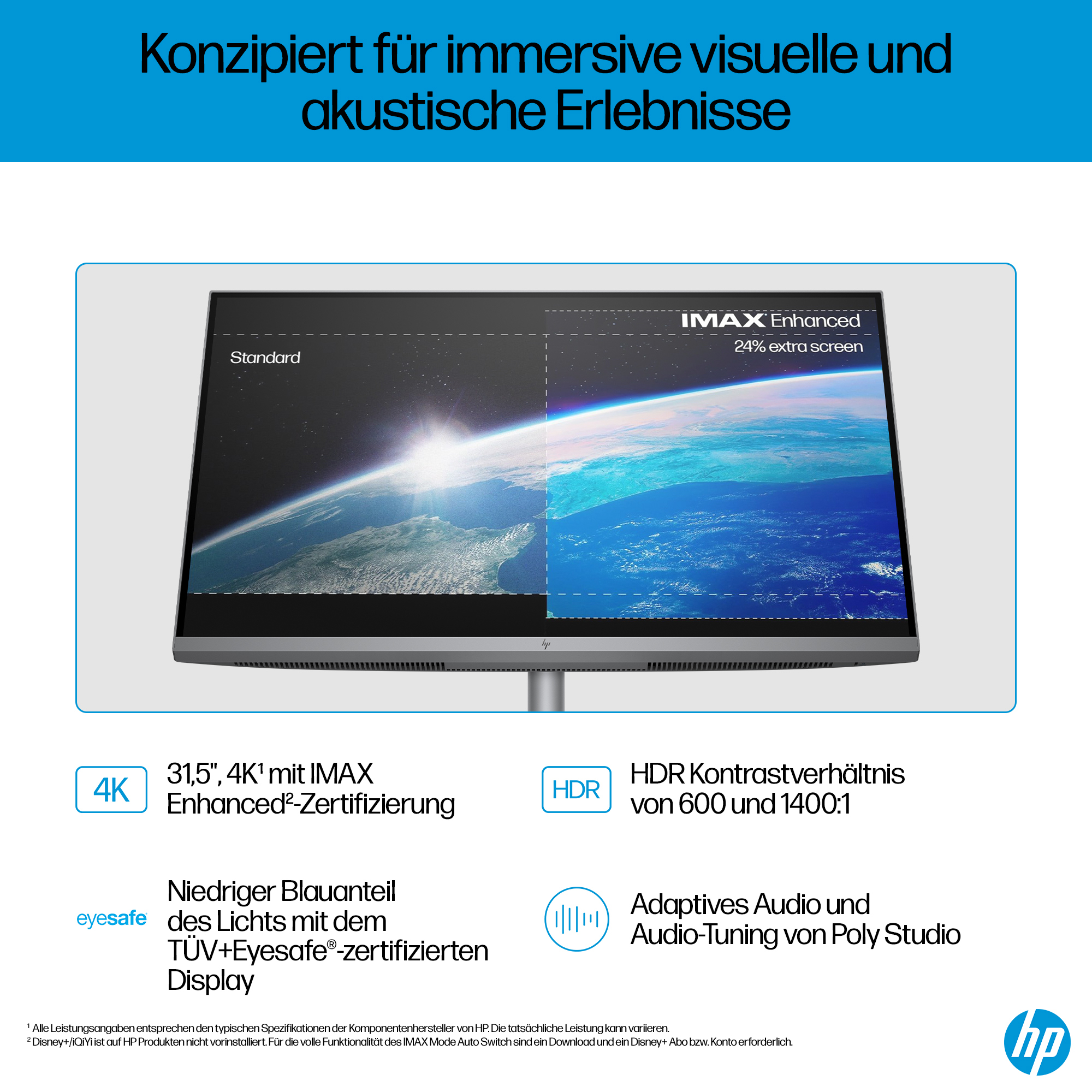 HP OmniStudio X 32-c0170ng 31,5" 4K UHD Core Ultra 7 32 GB RAM 1 TB SSD Silber