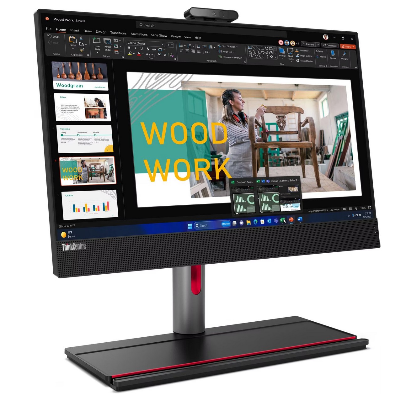 Lenovo ThinkCentre M90a Gen 5 Intel® Core™ i7 i7-14700 60,5 cm (23.8") 1920 x 1080 Pixel Touchscreen All-in-One-PC 16 GB DDR5-SDRAM 1 TB SSD Windows 11 Pro Wi-Fi 6E (802.11ax) Schwarz (12SH000PPB)