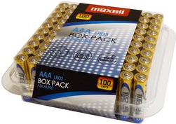 maxell Alkaline Batterie "BOX PACK", Micro AAA, 100er Box 1,5 Volt, Typ: LR03, Aufbewahrungsbox, - 1 Stück (790410.00.CN)