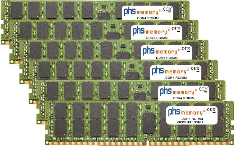 PHS-memory 768GB (6x128GB) Kit RAM Speicher kompatibel mit Apple MacPro7,1 (8-Core + 12-Core CPU) DDR4 RDIMM 3DS 2933MHz PC4-23400-R (SP468817)
